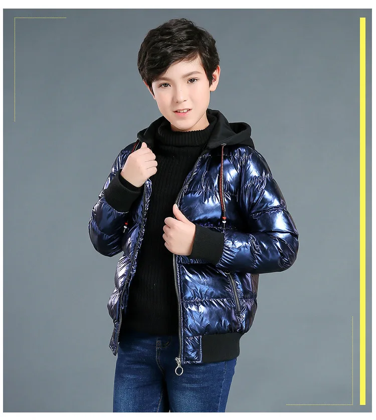 От 7 до 16 лет модные зимние пальто для мальчиков подростков Верхняя одежда