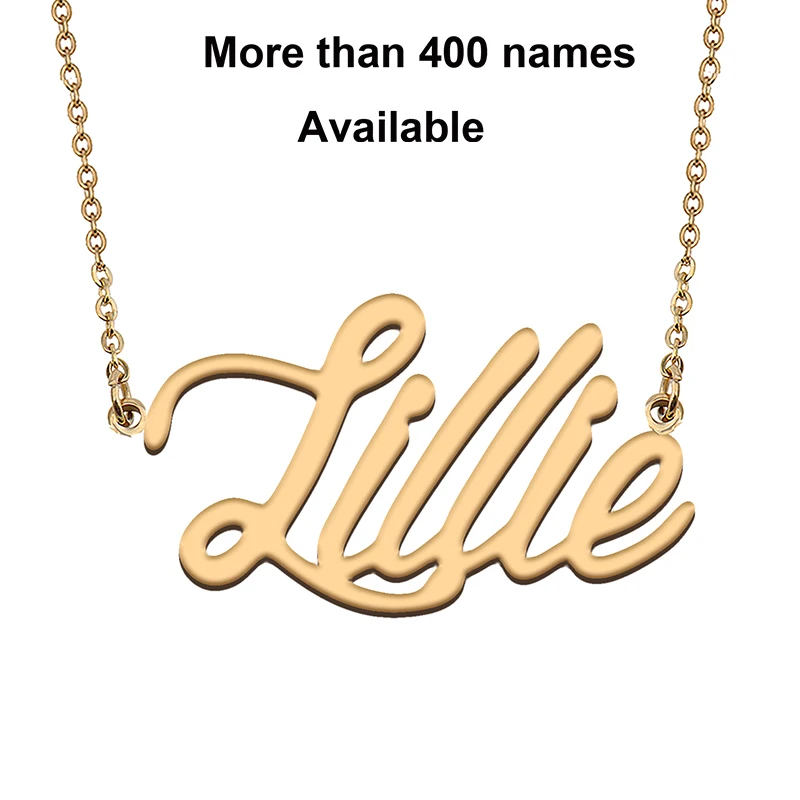 

Цепочка с изображением инициальных букв и имени для Лилли, ожерелье для дня рождения, Рождества, Нового года, выпускного, свадьбы, Дня Святог...