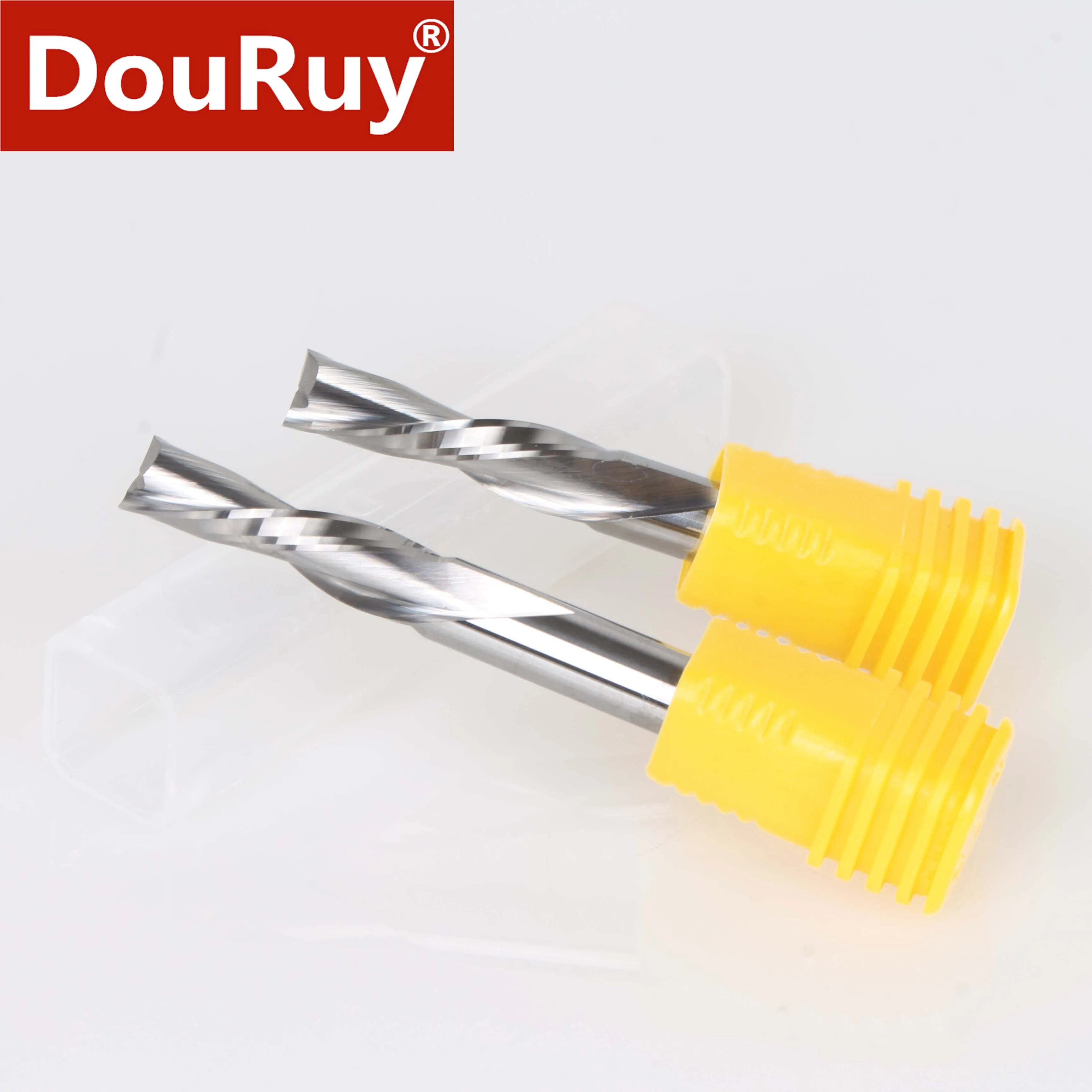 DouRuy 5 шт. D3.175/4/6 мм с левым дном 2 флейты спиральные биты для акрила ПВХ смолы