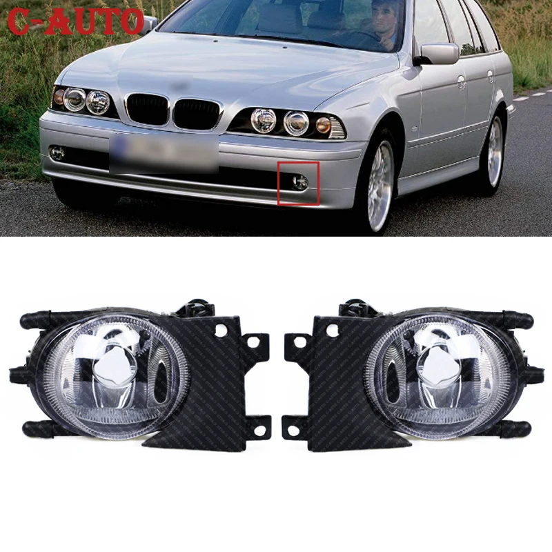 Car Left Right Front Fog Light Replacement Fog Lamp foglight Without Bulb Assembly Kit For BMW E39 1999 2000 2001 2002 2003 2004