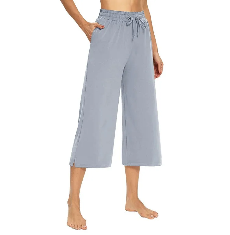 

2021 Summer Women Cotton Ankle Length Pants Fashion Ladies Black White Casual Pants