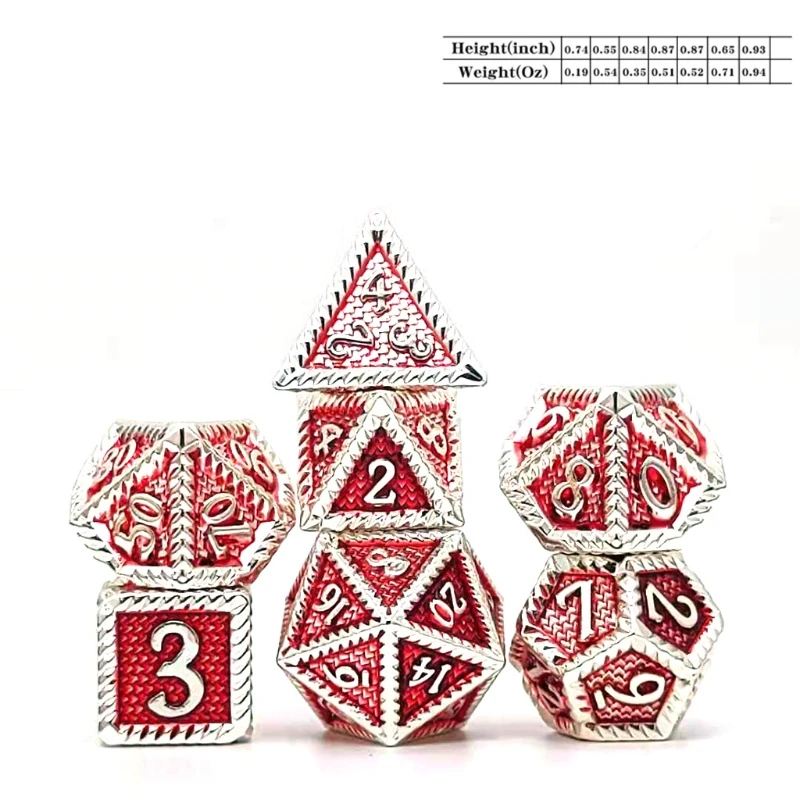 

Color Metal Multi-faceted Dice Digital Number Cubes Various Shapes For Kid Toy