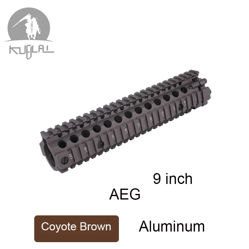 MK18 9 In Coyote AEG Алюминиевый жесткий слой анодированный MK18 RISII " 9" 1" страйкбол handguard черный CB тактический рельс для AEG GBB гель-бластер - Цвет: MK18 9 In Coyote AEG