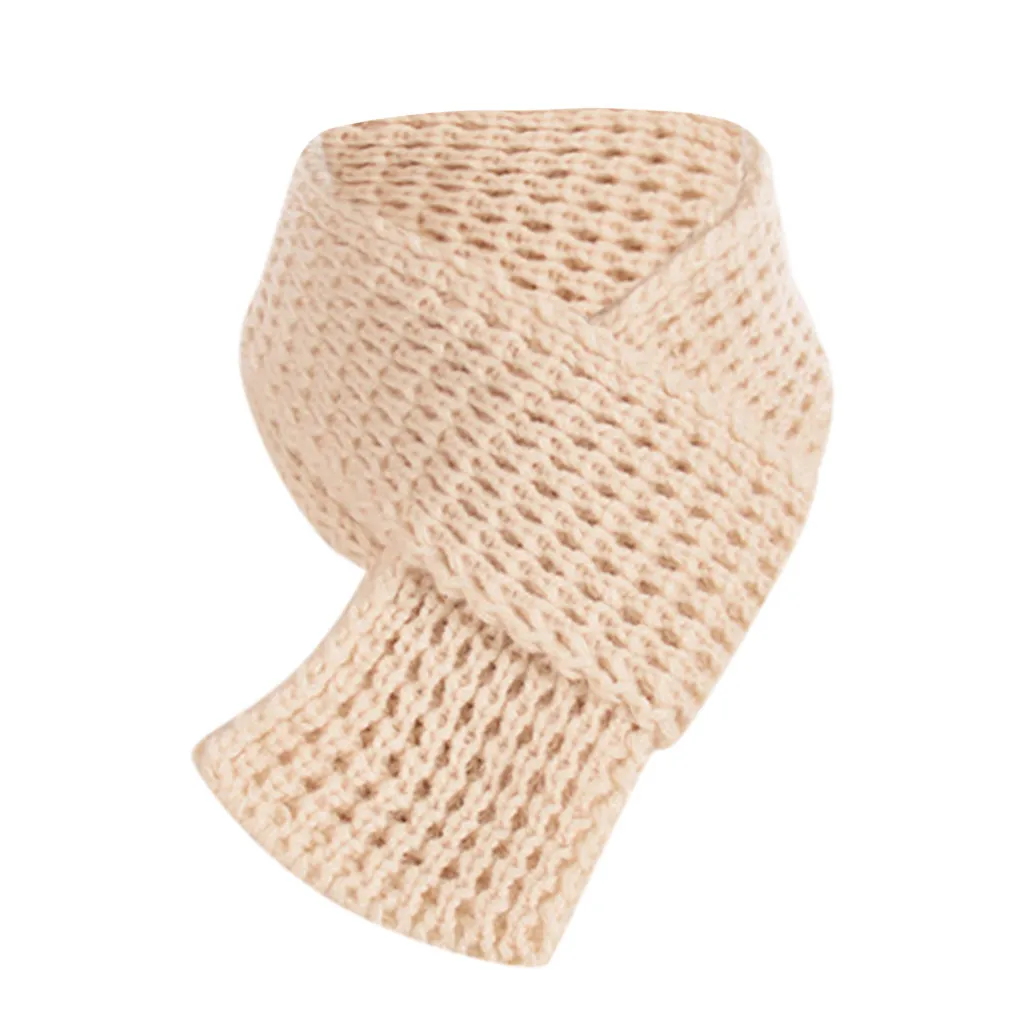 Осенне зимний вязаный шарф женские шали ручной работы однотонные вязаные