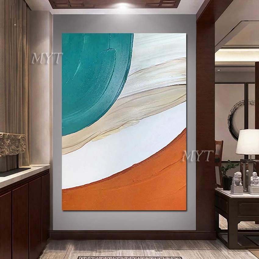 

China Import Item Decoration For Home Geometric Abstract Painting Oversized Canvas Art Picture For Living Room Framless