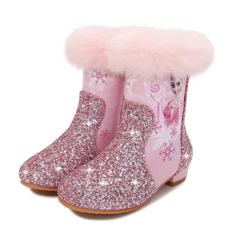 Новинка Сапоги для девочек Детская обувь Сезон осень-зима Новые зимние сапоги