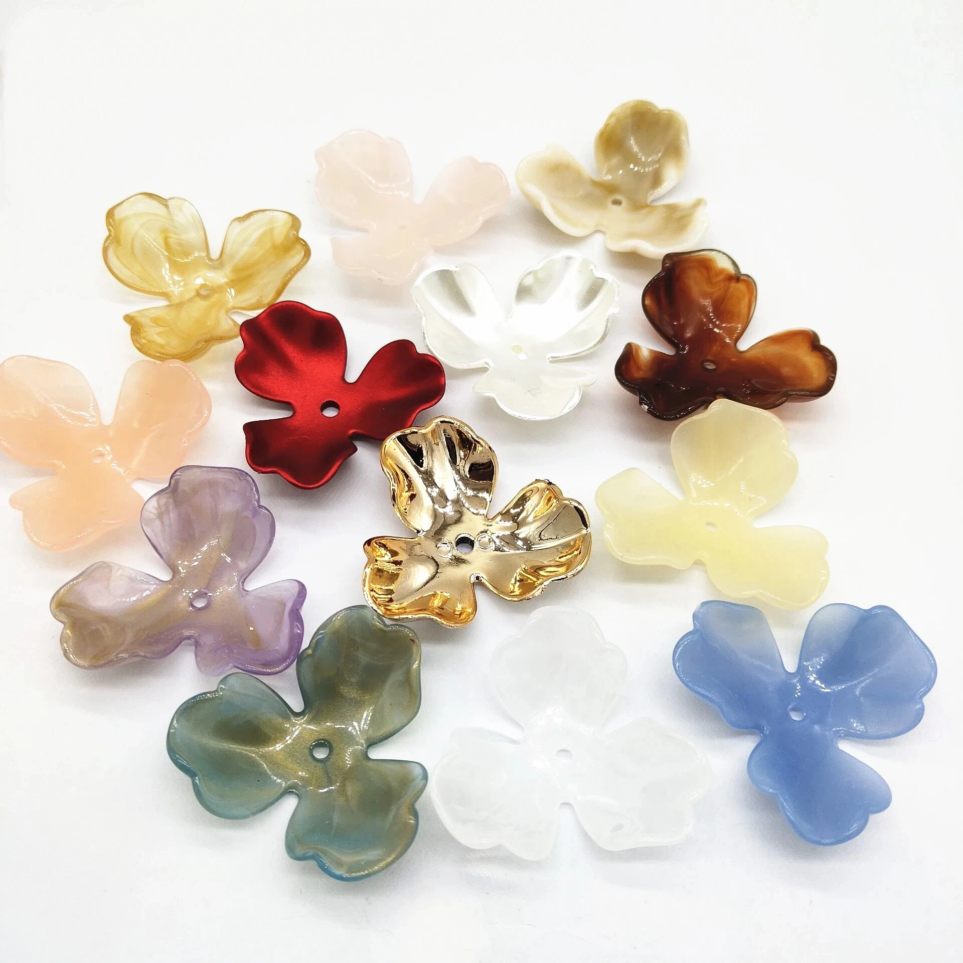 20 шт. 39x36 мм ювелирные аксессуары большие лепестки акриловые бусины с