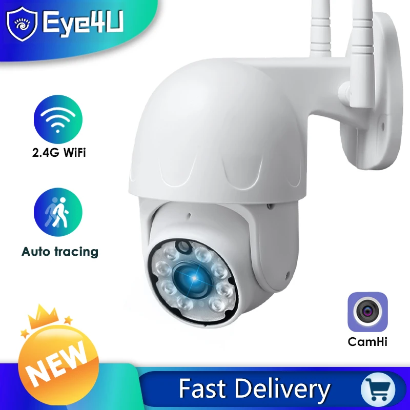 

1080P IP Camera WiFi Surveillance Outdoor Indoor CCTV Security Camhi Camera Mail Alarm Auto Tracking Color Night Vision IP66