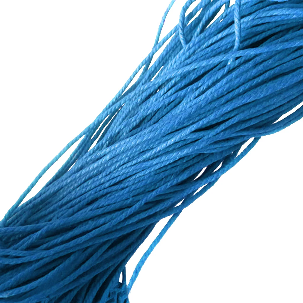 Lake Blue 19 цветов 10 метров Вощеная хлопковая Веревка из бисера 2 мм для браслета ожерелье DIY ювелирные изделия-Аксессуары - Цвет: Lake Blue