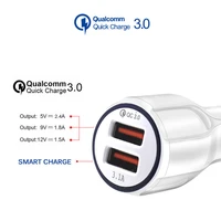 2pcs dual usb car charger qc 3 0 fast charging adapter car usb quick charge 3 0 for mobile phone usb quick charging car charger
