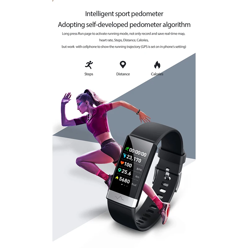 Смарт-браслет V9 с пульсометром и ЭКГ фитнес-трекером | Спорт развлечения