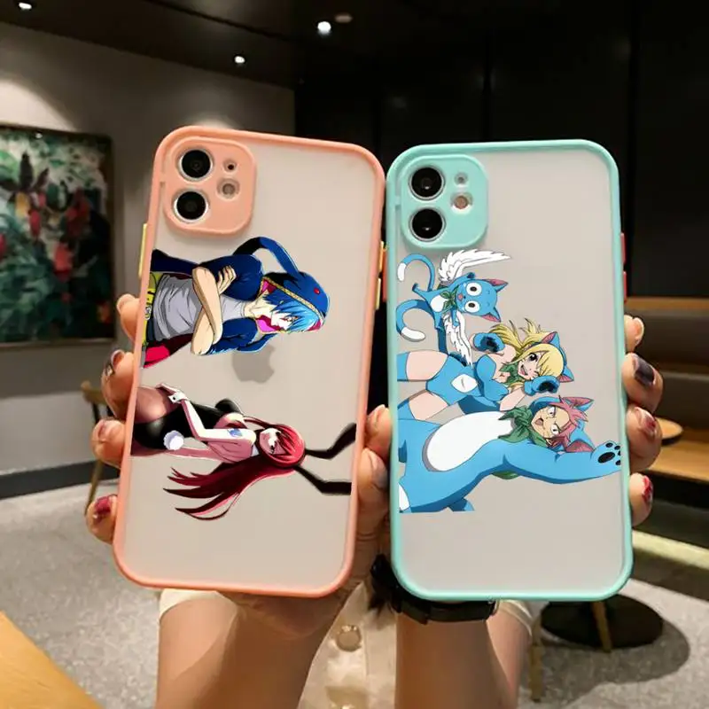 

Popular Comics Fairy Tail Phone Case For IPhone 12 11 Pro Max XR XS Max X SE2 6s 7 8 PlusHard Shockproof Pink Case