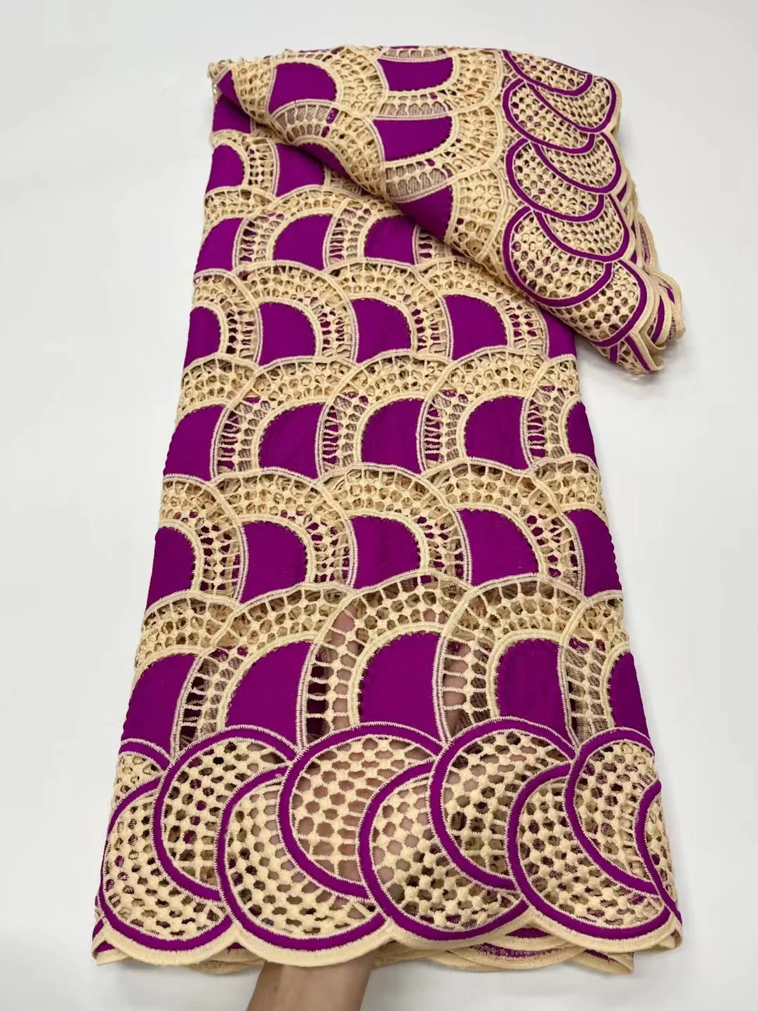 

2021 высококачественный многоцветный водорастворимый швейцарский французский африканский тюль кружевная ткань для платья 5 ярдов/лот YL0917