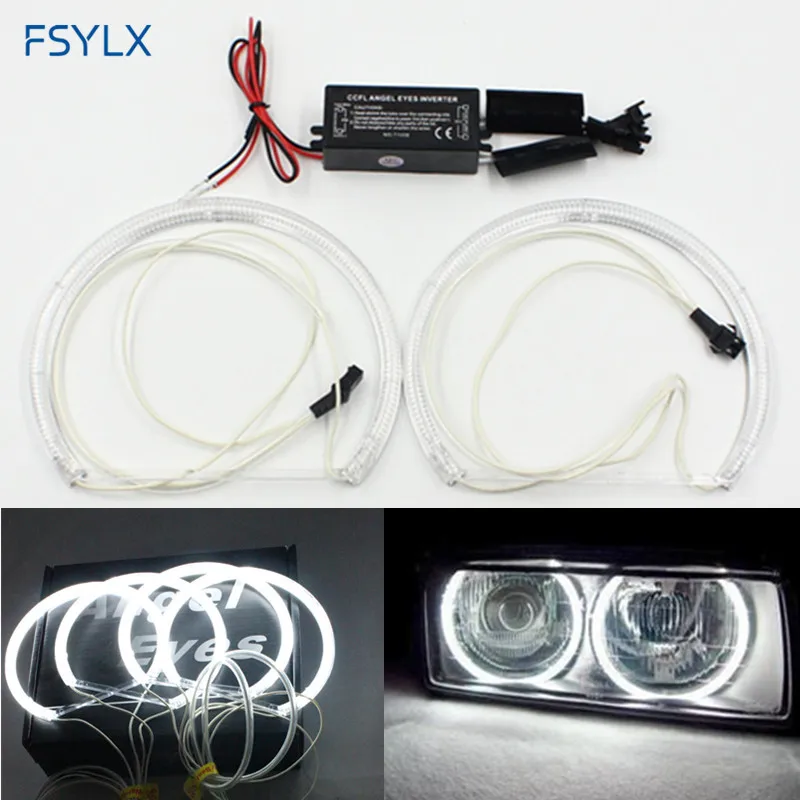 4*131 мм светодиодный CCFL Angel Eyes forBMW E46 Проектор E36 E38 E39 Halo Ring Автомобильный фонарь DRL