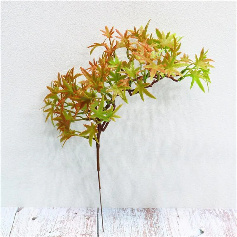 

10Pcs Fake Short Stem Maple 13.78" Length Simulation Aceracede for DIY Bridal Bouquet Wedding Home Decorative Artificial Plants