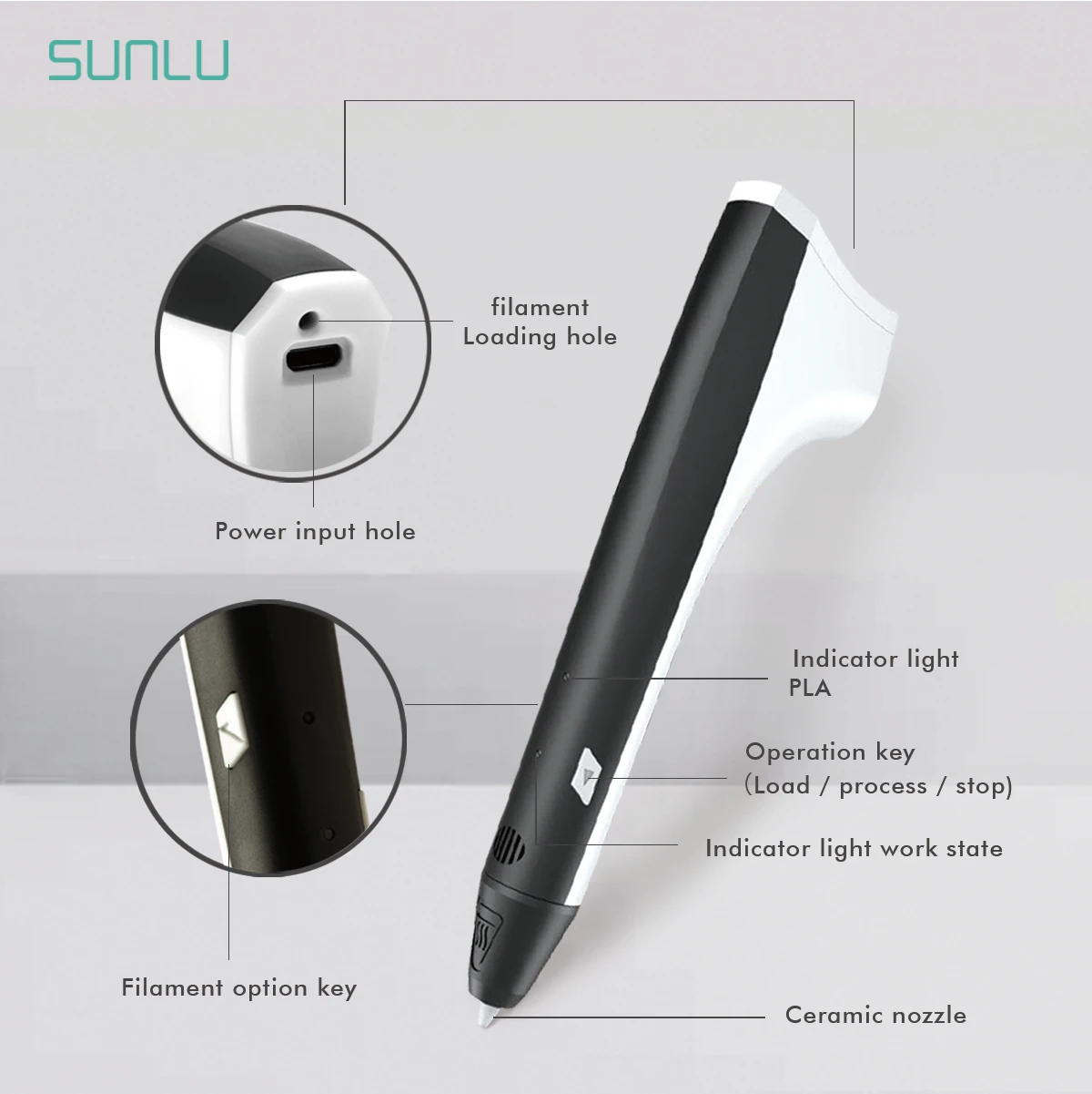 SUNLU 3D печатная ручка летняя &quotсделай сам&quot упаковка в подарочную коробку с