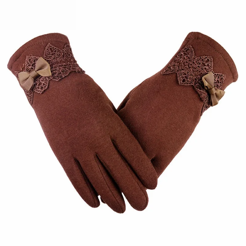 YSDNCHI кружевные дизайнерские варежки с бантом сенсорные перчатки для экрана