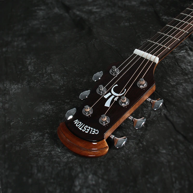 Акустическая гитара 41 дюйм ель твердая 6 струн электрическая фолк музыкальный