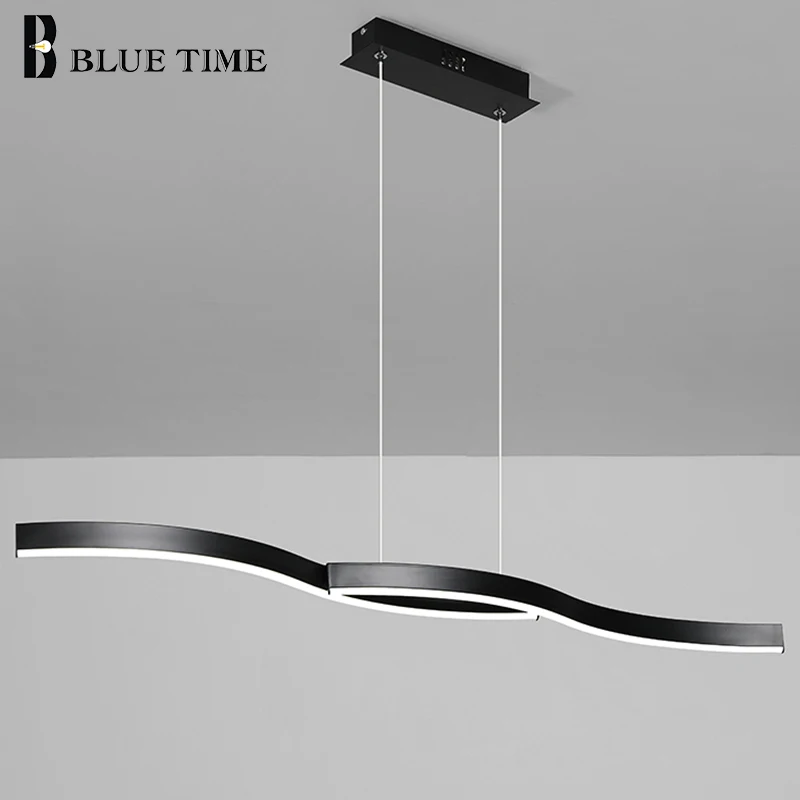 Modern Led Chandelier Lighting For Living room Dining Kitchen Acrylic Home 120 100cm Luminareis Black&ampWhite | Лампы и освещение