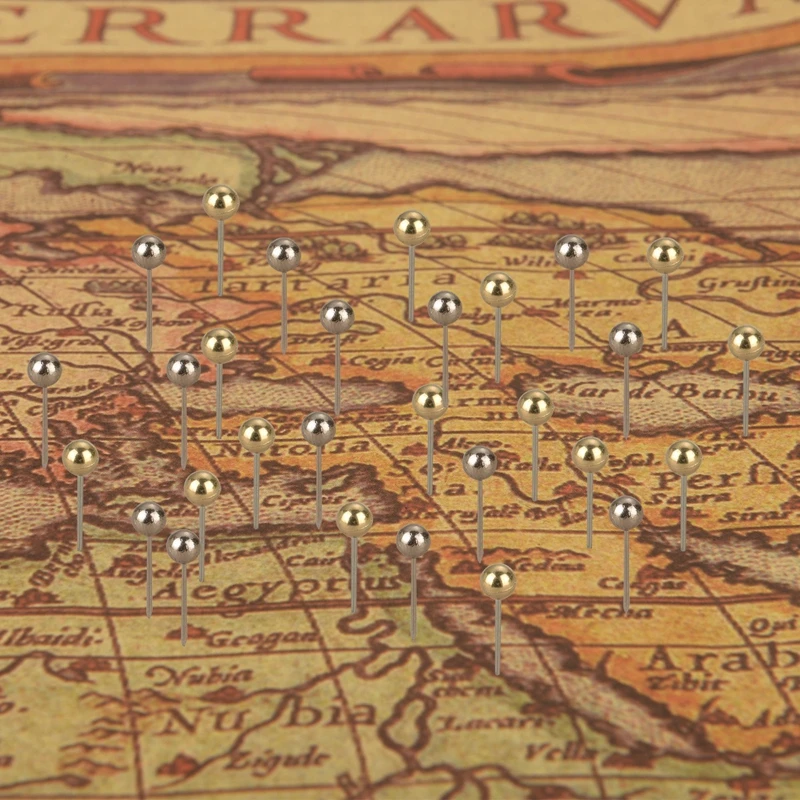 800 шт. круглые пластиковые штифты с наконечником из нержавеющей стали золотистые