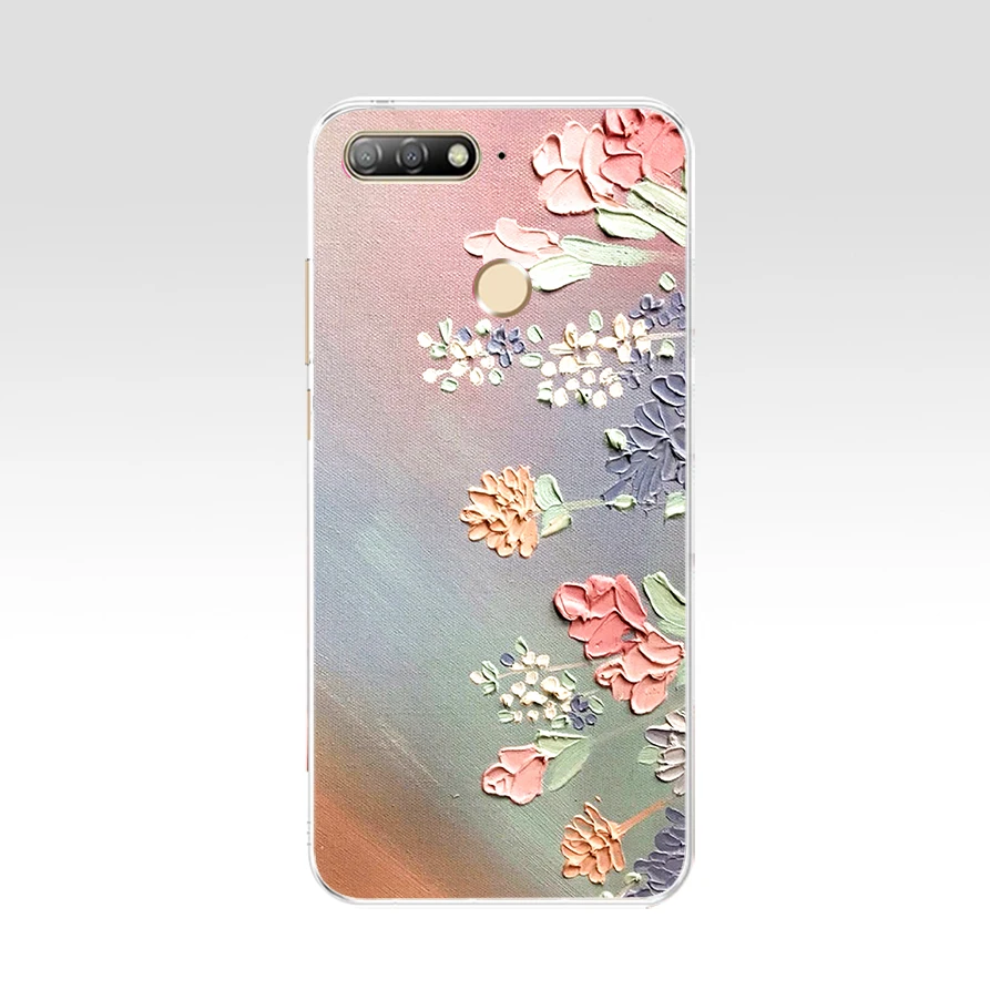 Silicon case for huawei Y6 Prime 2018 Super cat Painting Soft TPU Back Cover full 360 shockproof 3 | Мобильные телефоны и