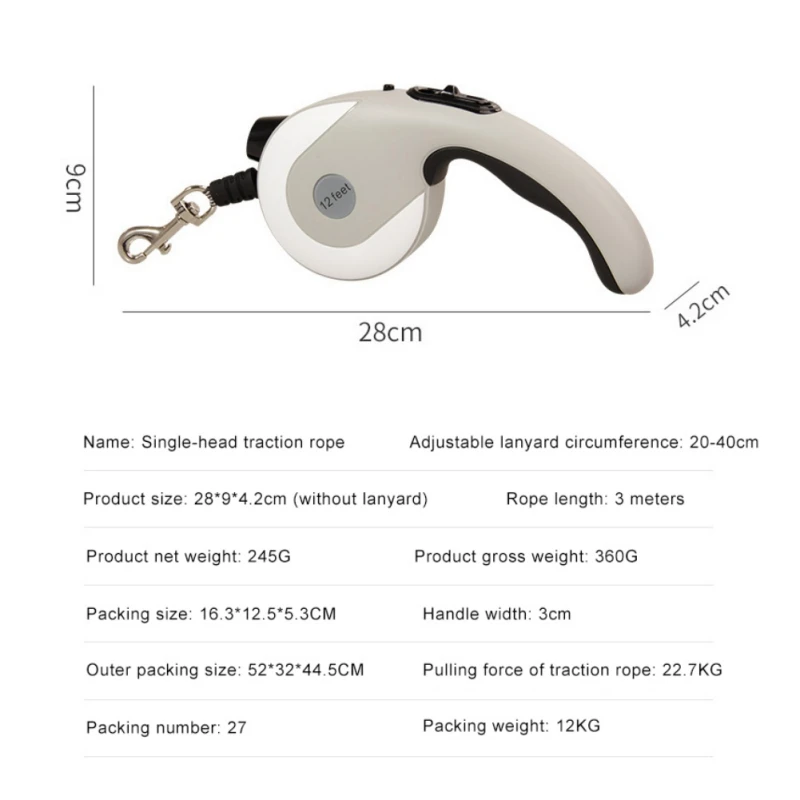 

Pet Leash For Large Dogs Durable Nylon Retractable Big Dog Walking Leash Leads Extending Dog Leash Rope Long Strong Pet Supplies