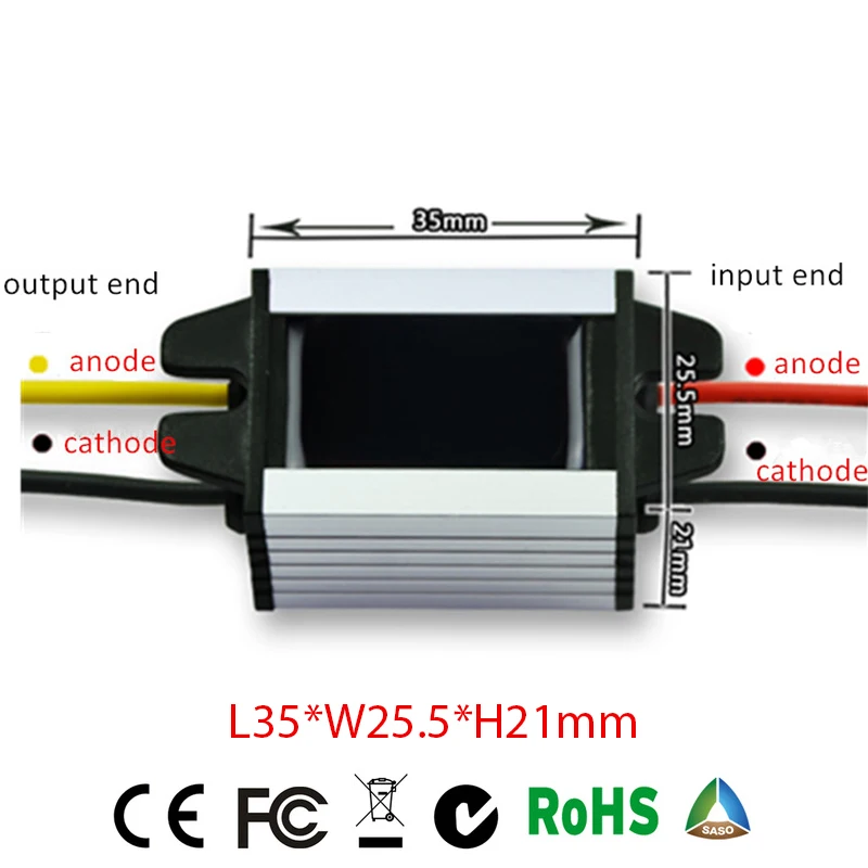Преобразователь постоянного тока 12 В 5 3 А водонепроницаемый преобразователь