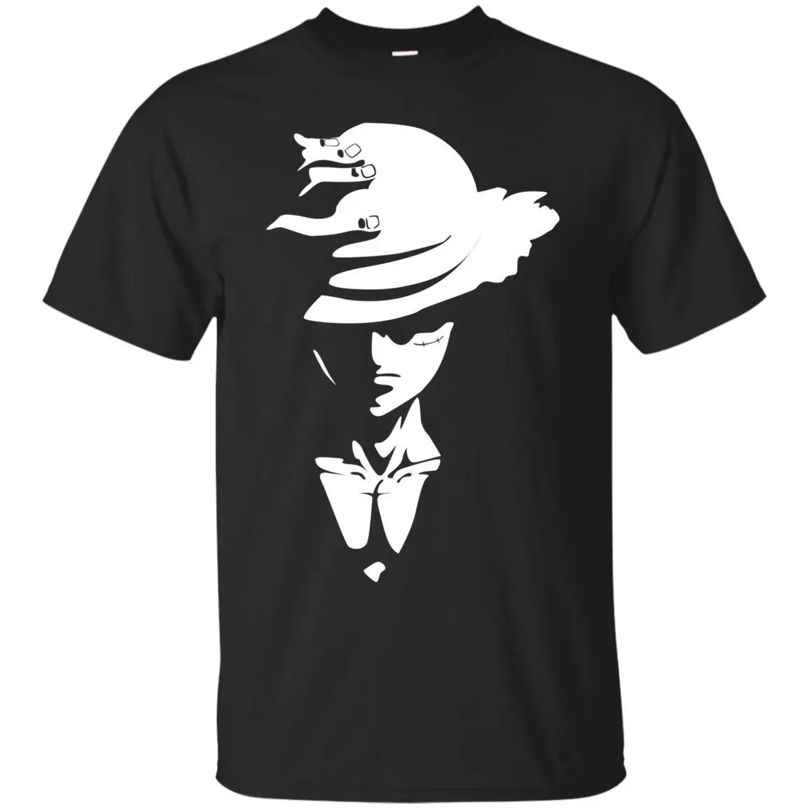 Черная темно синяя футболка Herren one piece Luffy Ruffy Strohhut мультяшная Футболка Мужская