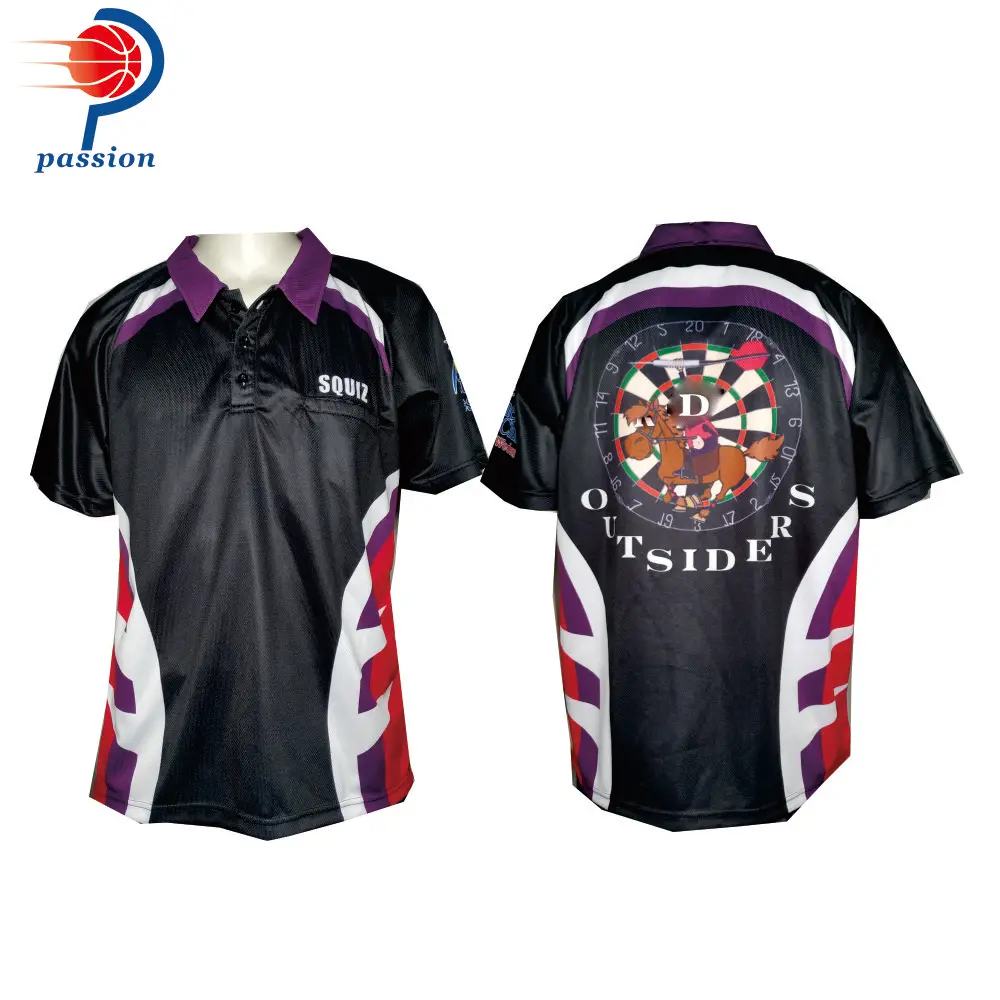 Рекламные сублимированные рубашки Дартс|Поло для тренировок и упражнений| |