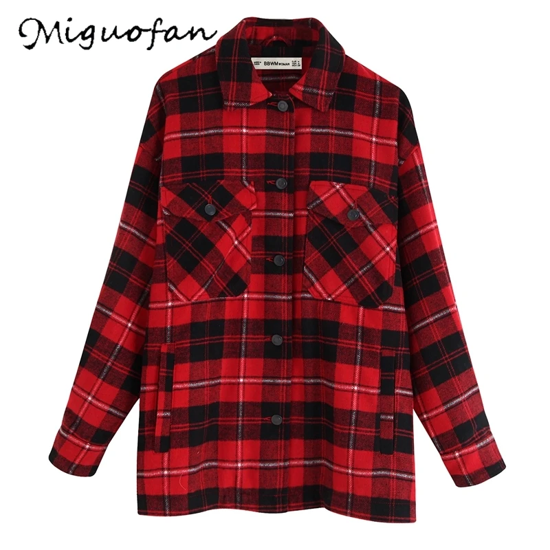 Женская Повседневная рубашка в клетку на пуговицах с карманами | одежда