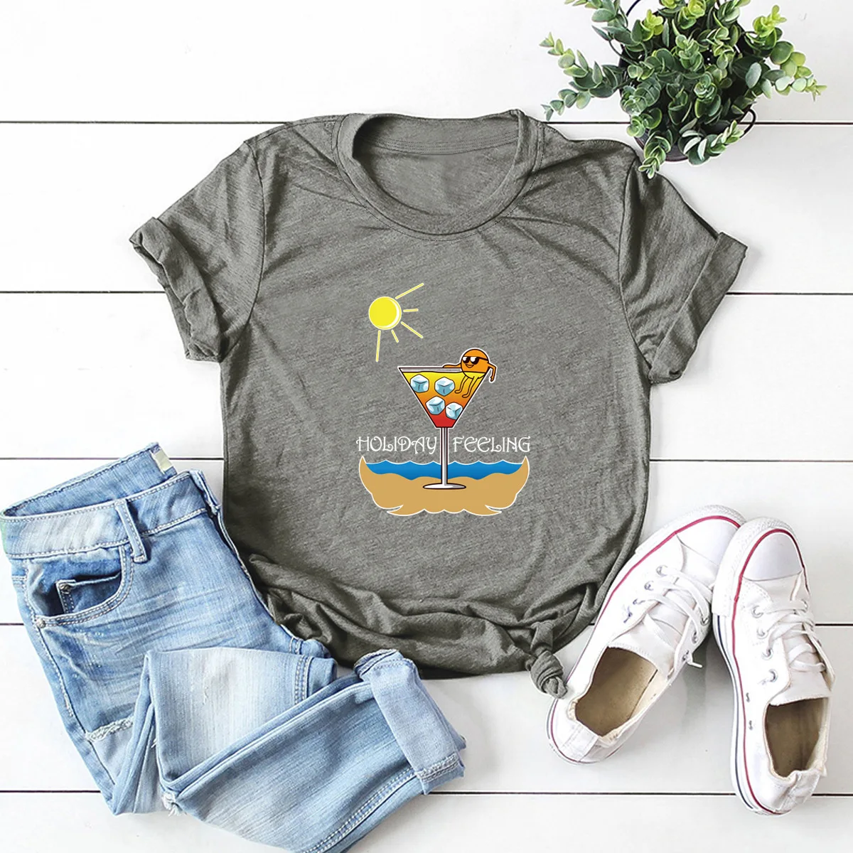 

JFUNCY Casual Cotton Short Sleeve Women's T-shirt Summer Women T Shirt Plus Size Woman Tees Tops Casual Tshirts