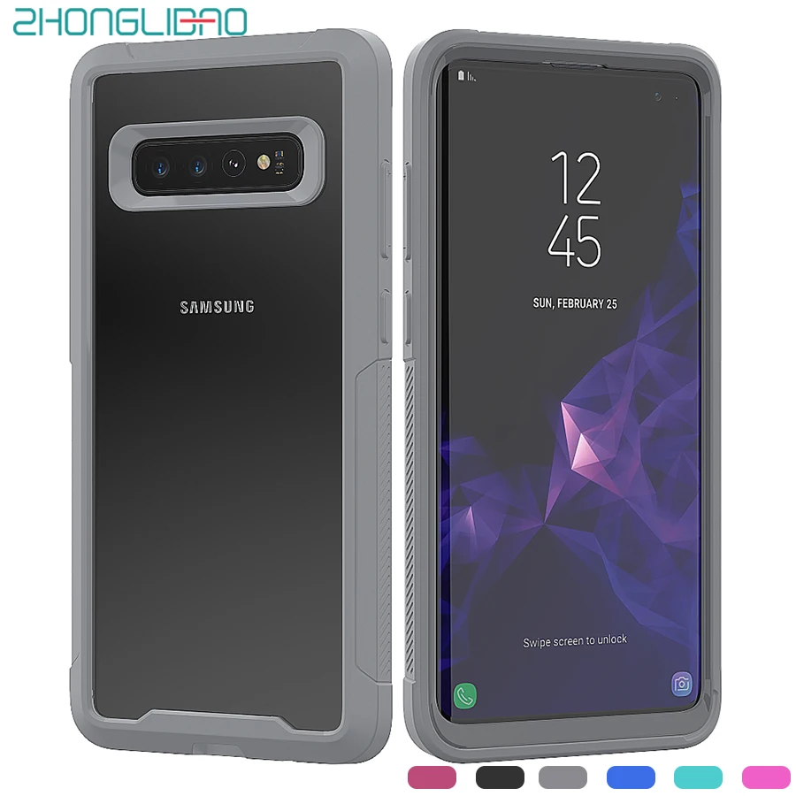 Противоударный Прозрачный чехол для телефона samsung Galaxy S10 S10e S10Plus силиконовый