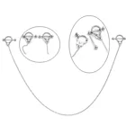 Пирсинг для сосков Ayliss, из нержавеющей стали, с фианитами, серебристый