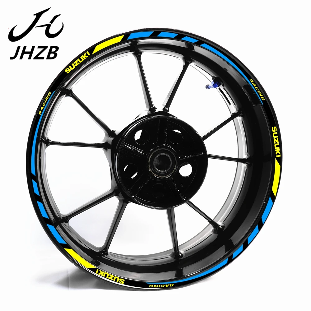 Motorcycle Sticker for gsx600 gsx750 gs1000 Reflective Motor Bike Rim Decal Waterproof Decoration Custom Inner Wheel Stripes | Автомобили