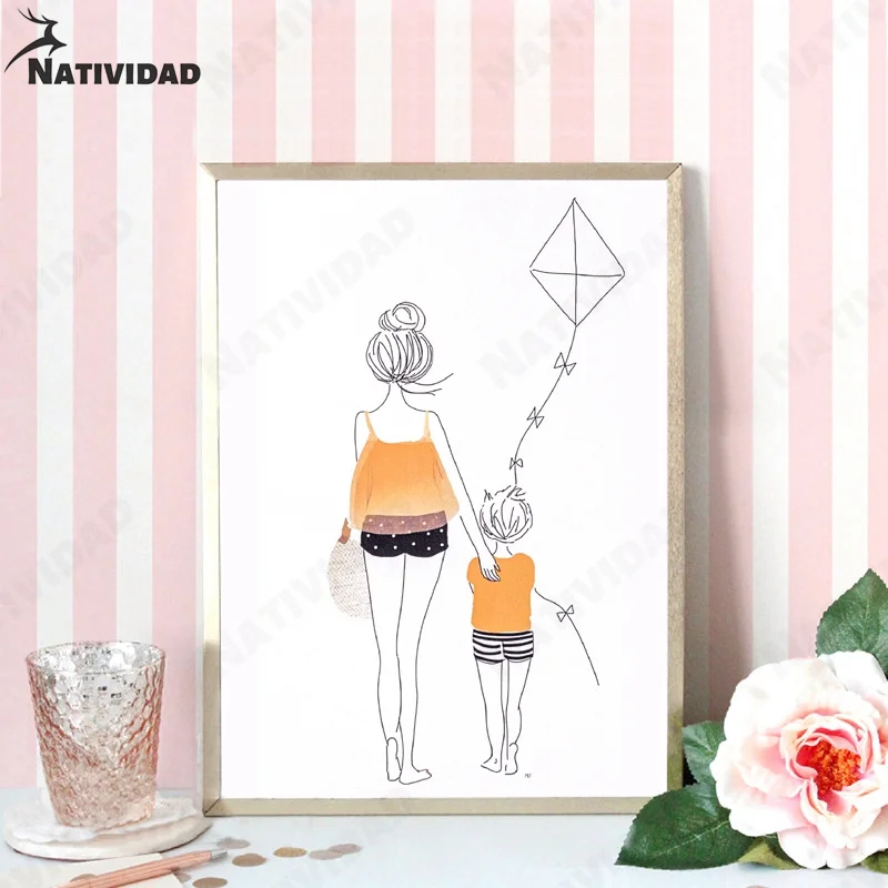 

Girl Bedroom Decoration Poster Cute Cartoon Girl Simple Japanese Style Picture Canvas Painting Wall Sticker Modern Posters Art