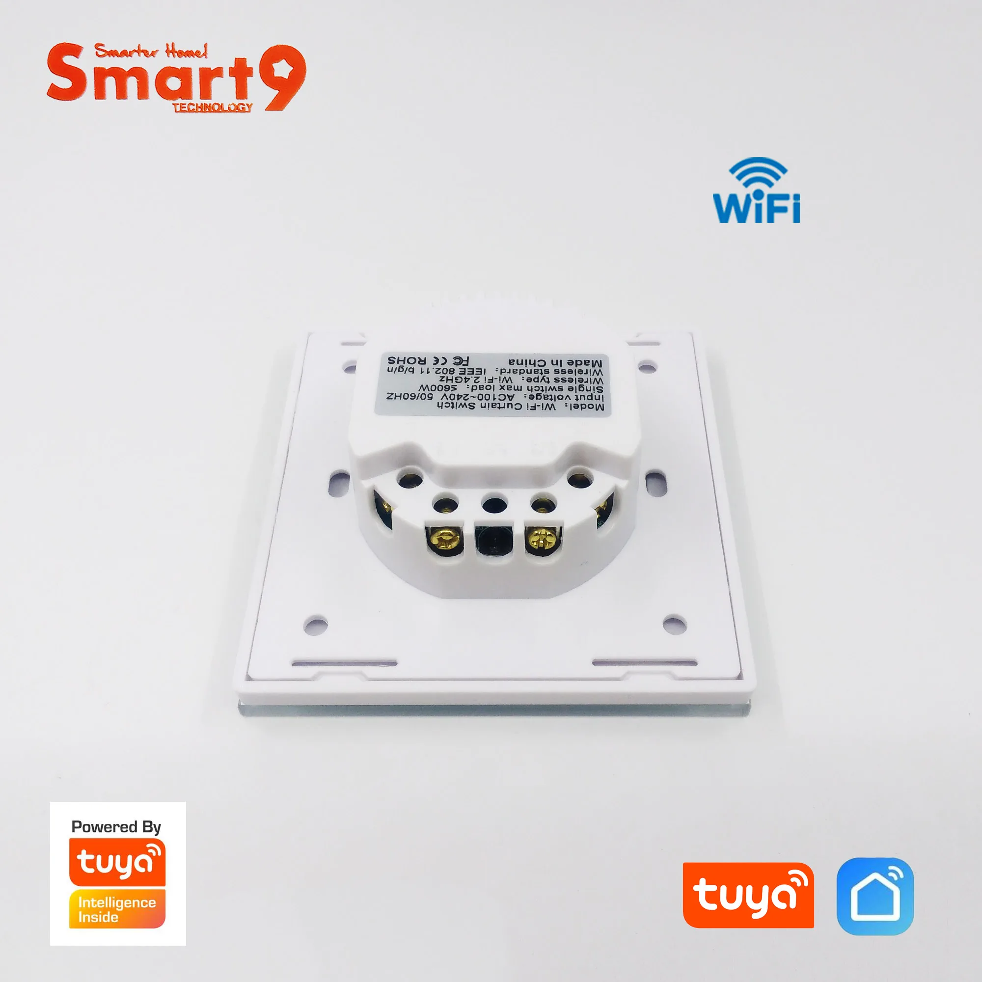 Smart9 WiFi Smart Curtain Switch Glass Surface Design with Backlit Touch Button Life App Control Powered by TuYa | Электроника