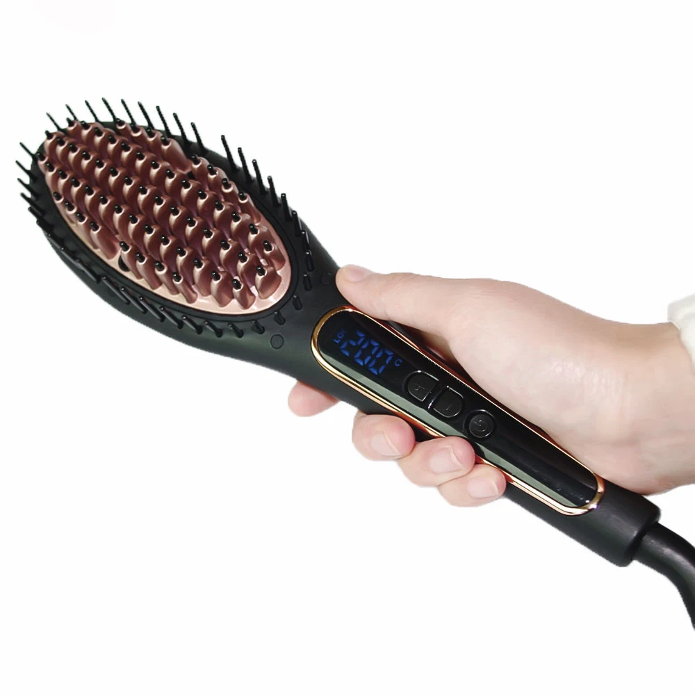 Горячая расческа выпрямитель профессиональный женский для волос щетка утюжок