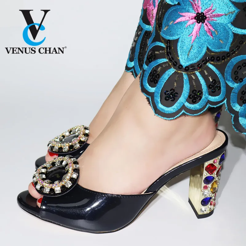 Новое поступление женская свадебная обувь черного цвета высокое качество