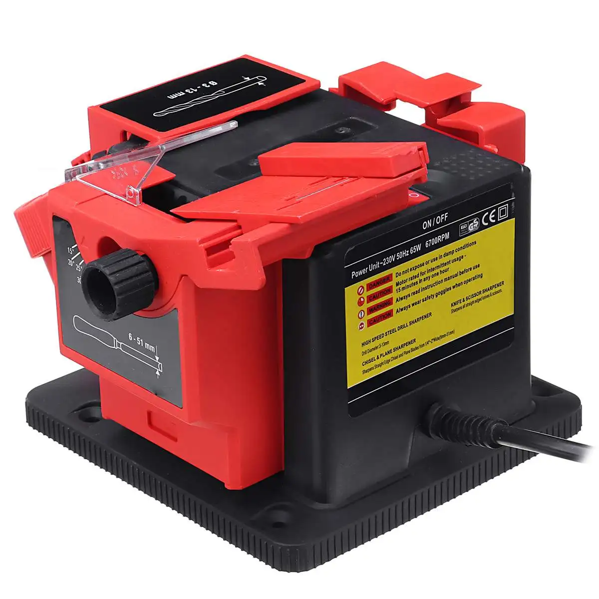 

65W 220V Multifunction Knife Sharpener Electric Drill Sharpening Machine Kitchen Knife Sharper Metal Grinding Scissors Grinder