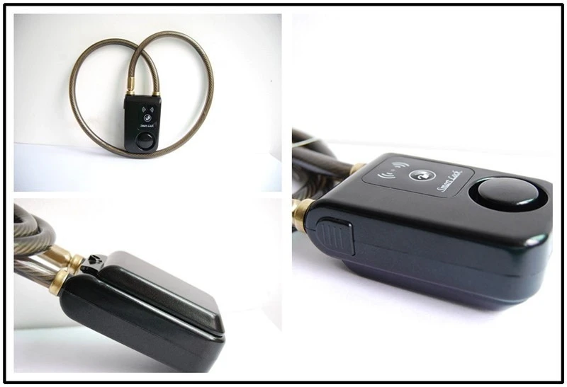 Супер умный телефон приложение управление Умный Будильник Bluetooth замок водонепроницаемый 110дб сигнализация велосипедный замок открытый Противоугонный замок