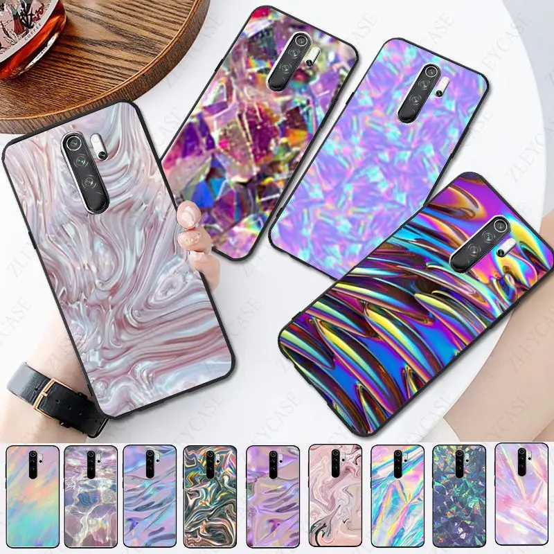 Радужный переливающийся голографический чехол для телефона redmi note8pro note7 note5 note6pro 8T 8A 7A 9A note9s note9pro K20, чехлы
