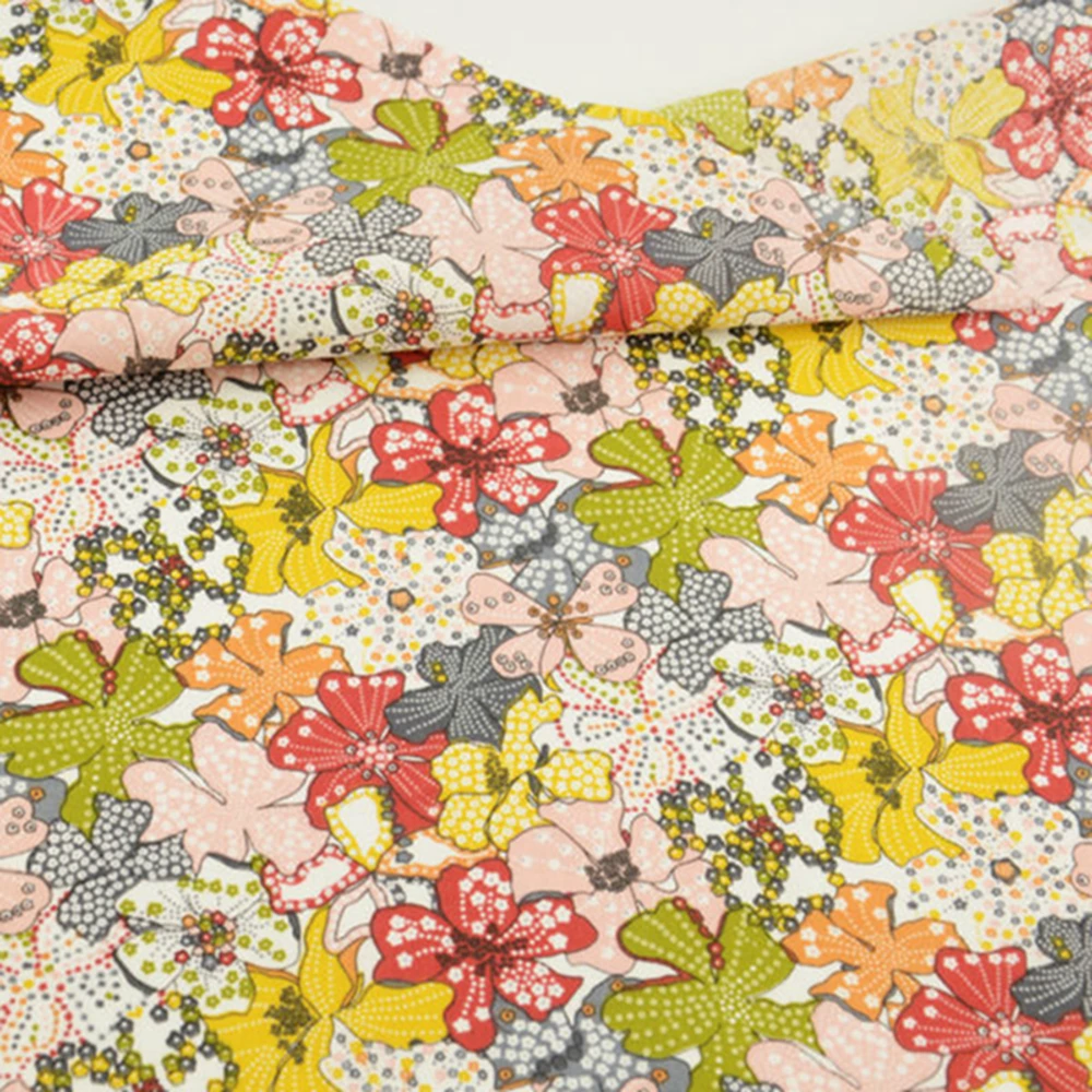 100% хлопчатобумажная ткань в стиле пэчворк прекрасные ткани с цветочным дизайном