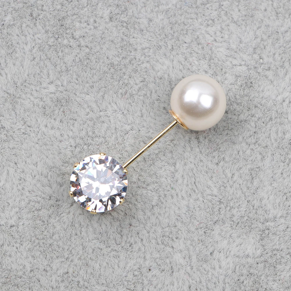 

Simple Clear Colorful Brooch Sweater Collar Needle Safety Brooch Pins For Women Wedding Jewelry Accessories