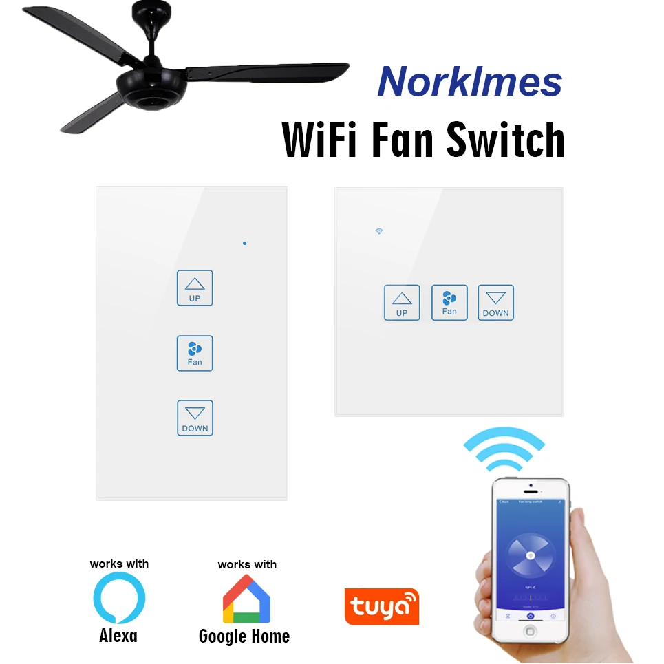 Потолочный смарт переключатель Norklmes Wi Fi пульт дистанционного управления Tuya Smart