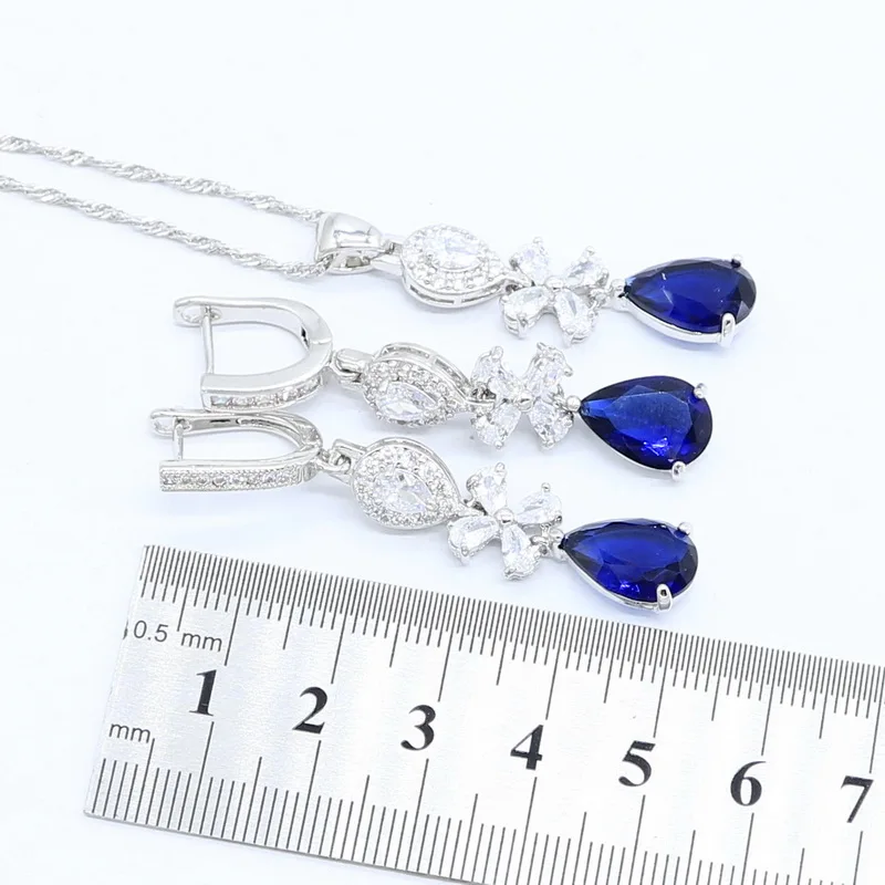 Комплект из колье серёг кольца и браслета с фианитом | Украшения аксессуары