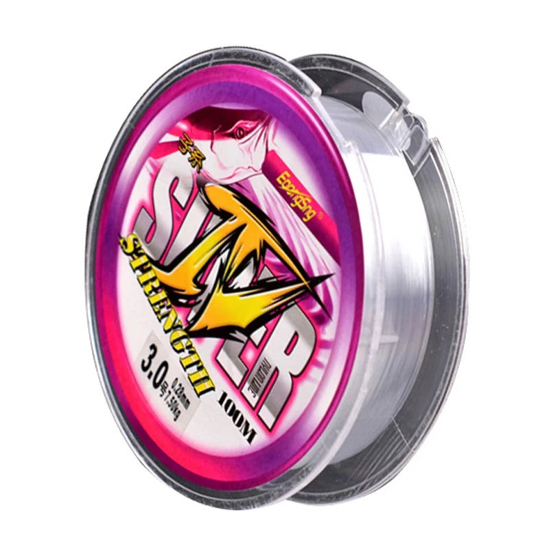 Рыболовная леска 100 м многонитевая прочная нейлоновая нефторуглеродная