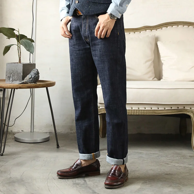 Red Tornado 710 Slim Stright Fit Jeans 14oz One Wash Selvedge Denim для мужчин Ivy|Мужские джинсы| |