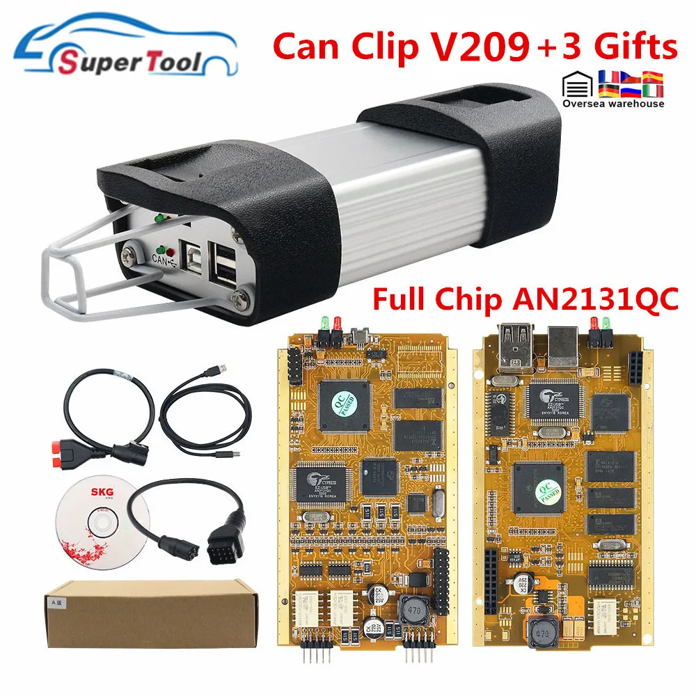 Новый инструмент диагностики Can Clip V209 для Renault OBD2 интерфейс программатора с