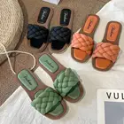 Сланцы женские для дома и пляжа, повседневные шлепанцы на платформе, легкие тапочки, пикантная обувь, 2021