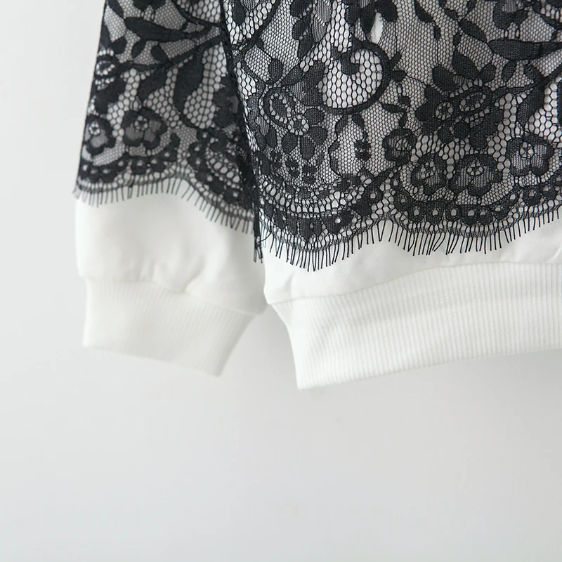 Спортивная одежда из двух предметов для девочек 2 7 лет кружевная модная футболка